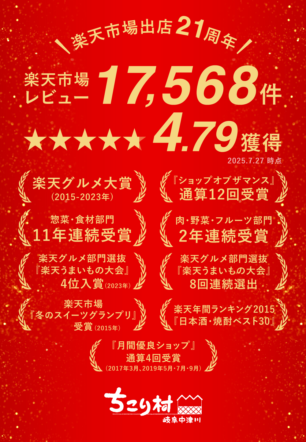 楽天出店21周年