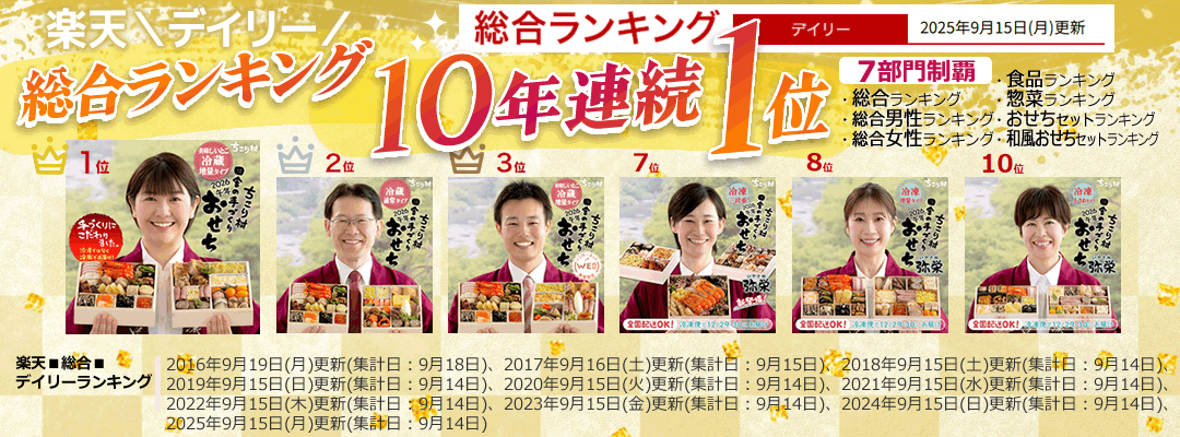 総合ランキング１０年連続1位