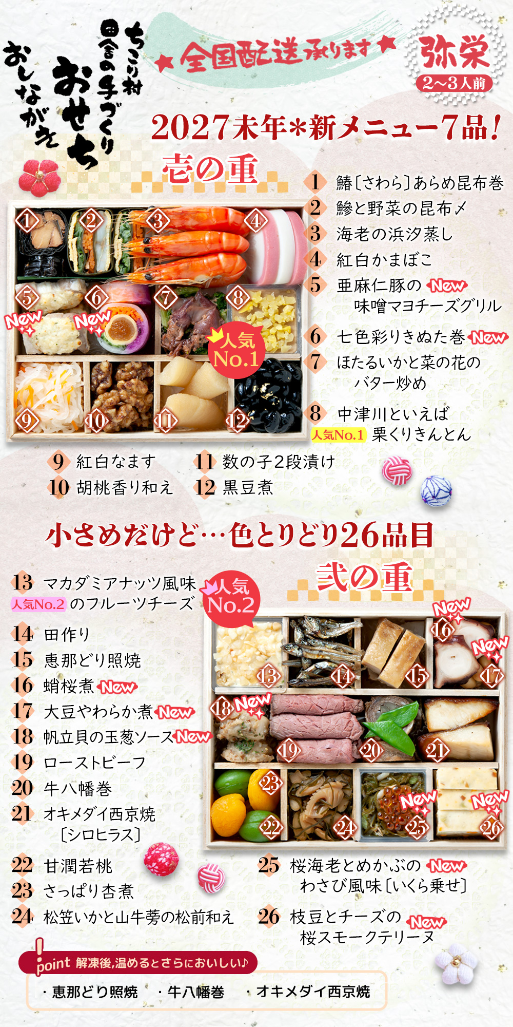 冷凍おせち壱の重
