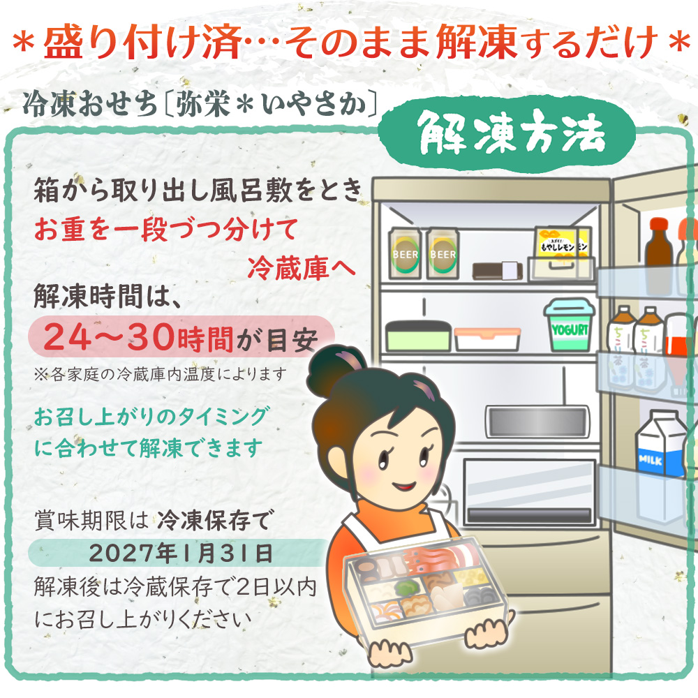 冷凍おせち解凍方法