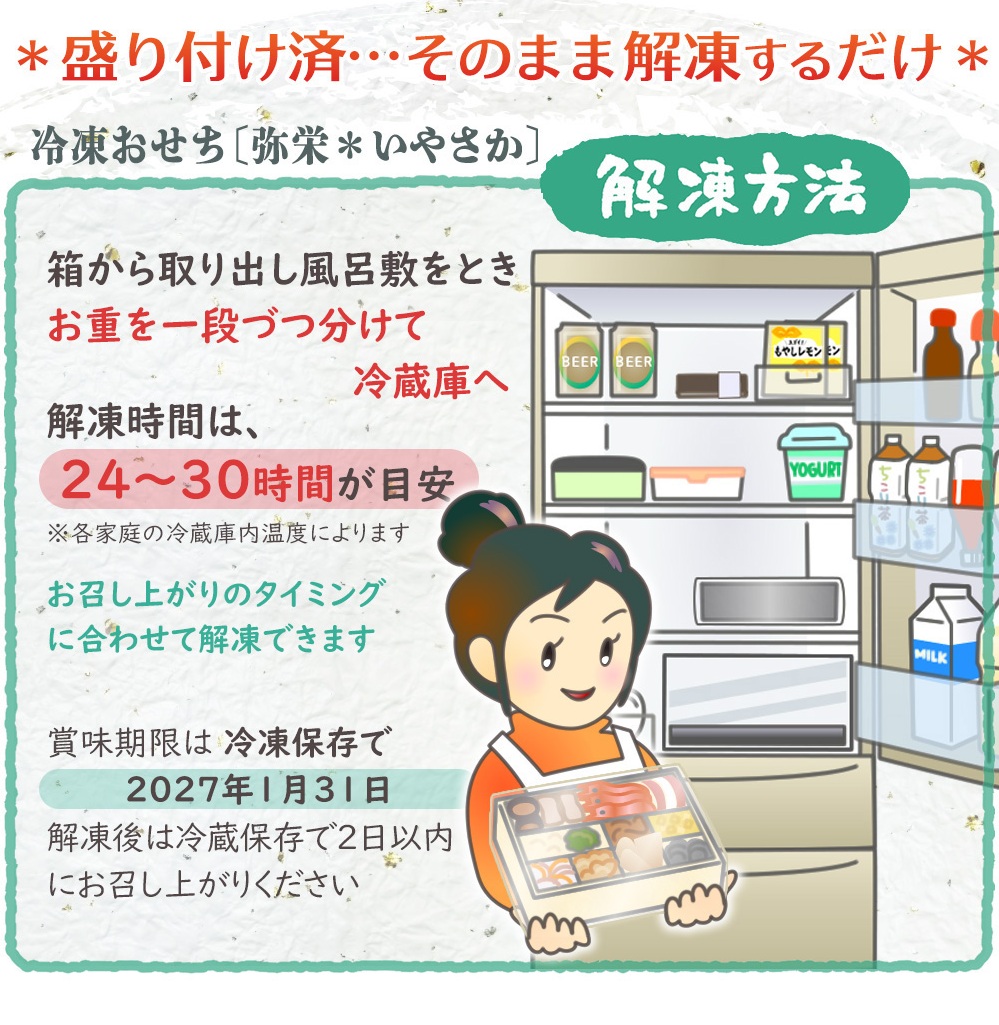 冷凍おせち解凍方法