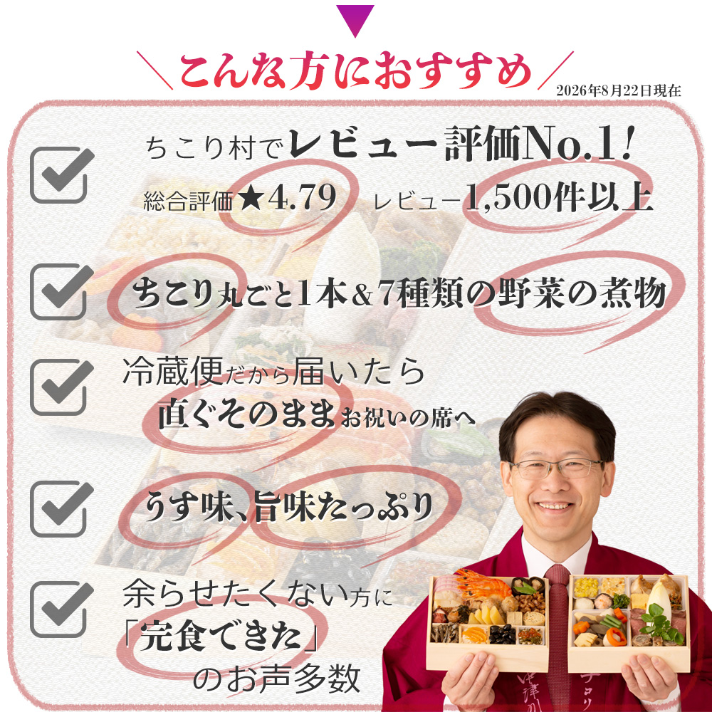通常おせちこんな方におすすめ
