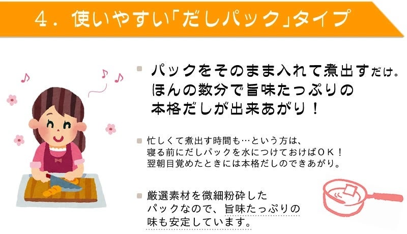 ちこり村旨味だしは使いやすいだしパック入り